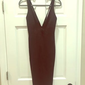 Low cut fitted black dress!